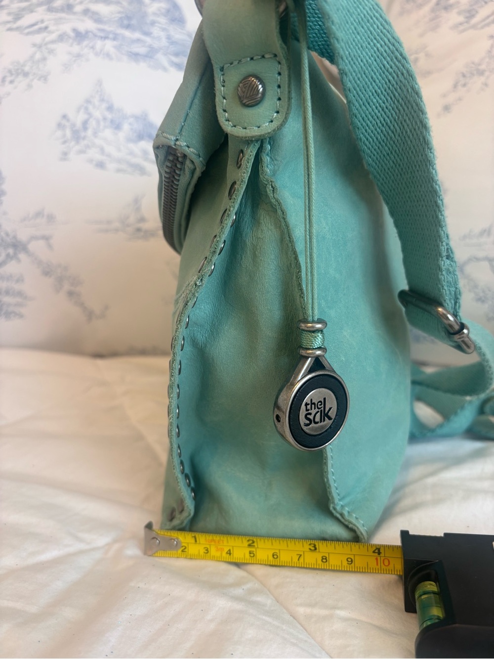 The Sak Mint Green Leather Crossbody with Tassel and Stud Accents - Picture 5 of 16
